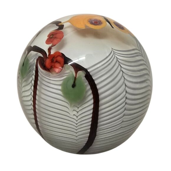 Bridgeton Studio 1978 Chris Buzzini Butterfly & Flower Paperweight - Picture 4 of 15